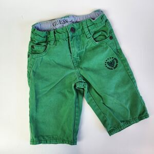 Guess Kids Pants Boys Size 18M‎ Green Denim Jean Preppy Designer Baby Pants Logo